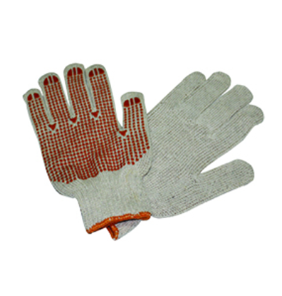 Knitted Gloves with Single Side PVC Dots for Improved Grip and Dexterity, Lightweight and Breathable for General Purpose Use in Warehousing and Assembly